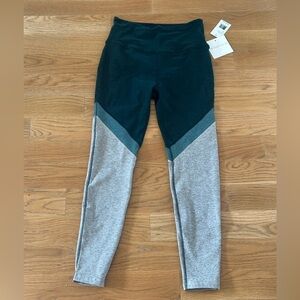 Beyond Yoga Green and Grey Colorblock Leggings, Size L